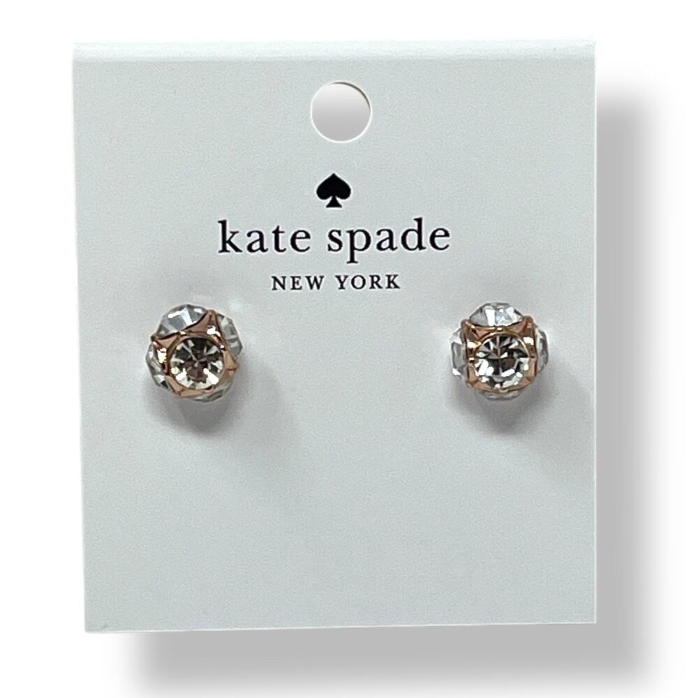 Kate Spade Lady Marmalade Crystal Stud Earrings – Rose Gold Tone, NWT